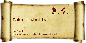 Maka Izabella névjegykártya